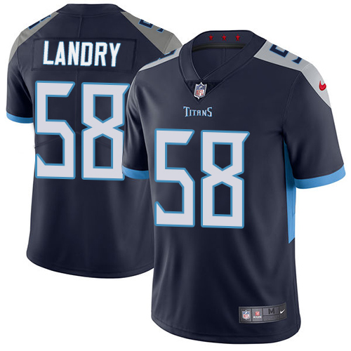 Nike Titans #58 Harold Landry Navy Blue Alternate Men's Stitched NFL Vapor Untouchable Limited Jersey - Click Image to Close